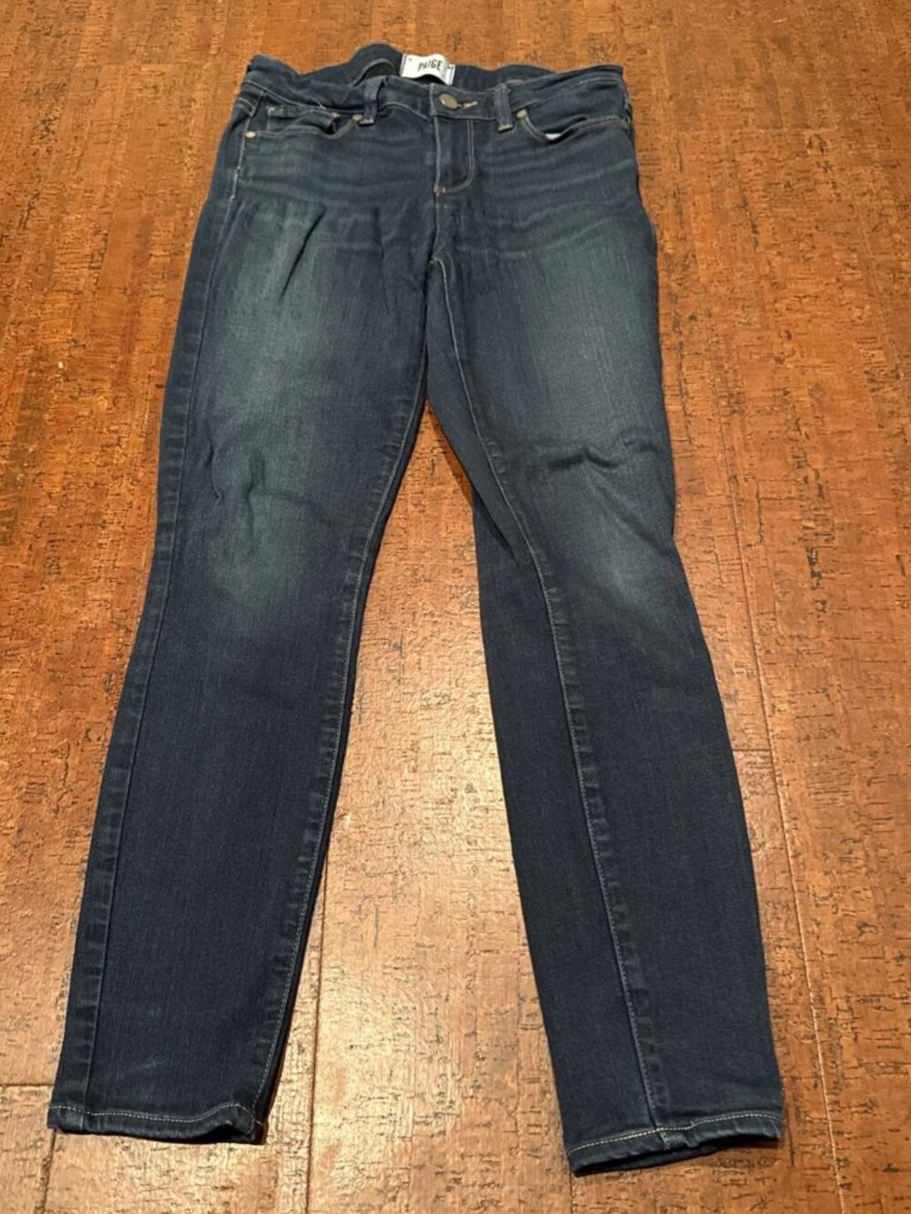 Paige Women’s 29 Verdugo Ankle Jeans Dark Wash Blue Stretch Denim